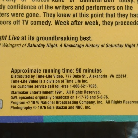 3 VHS Tapes Time Life Series of Saturday Night Live - Picture 7 of 10
